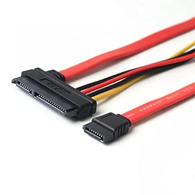 SATA 22pin 7+15pin Female to SATA Female Cable with Molex IDE 4Pin Power Cable (30cm) - Image 5