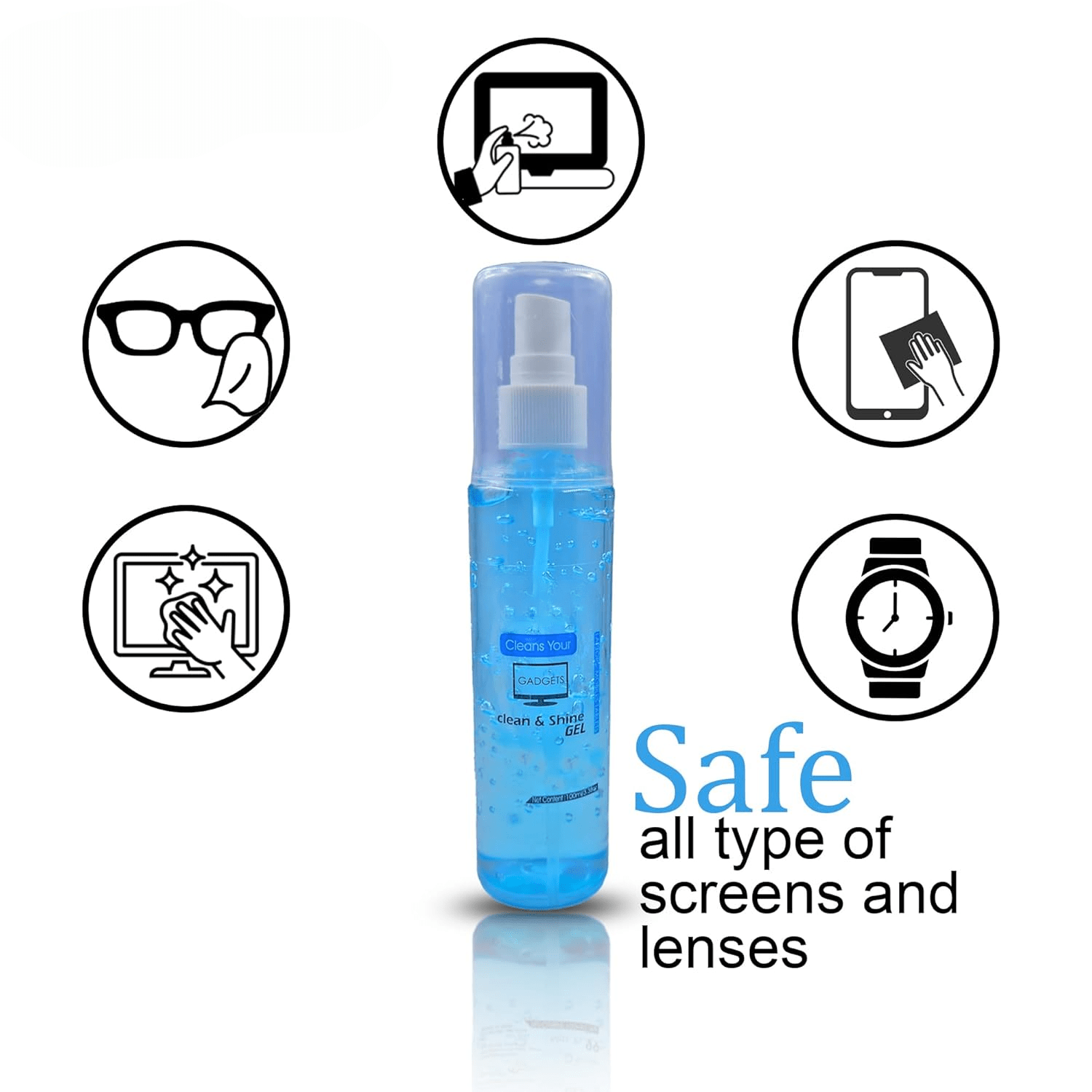 Screen Cleaner Spray Bottle (100ml) -for LCD & LED TV, Monitor, Mobile, Laptop, Tab, MacBook, Camera Lenses, Mica Sheets - Image 2