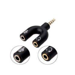 Sterio (Male) To 2 Female Aux (Cable) Convertor Extender Jointer for Amplifiers Sterio (Male) To 2 Female Aux (Cable) Convertor Extender Jointer for Amplifiers, Subwoofers, Speaker Cables, AV receivers, CD players (U-Shape)