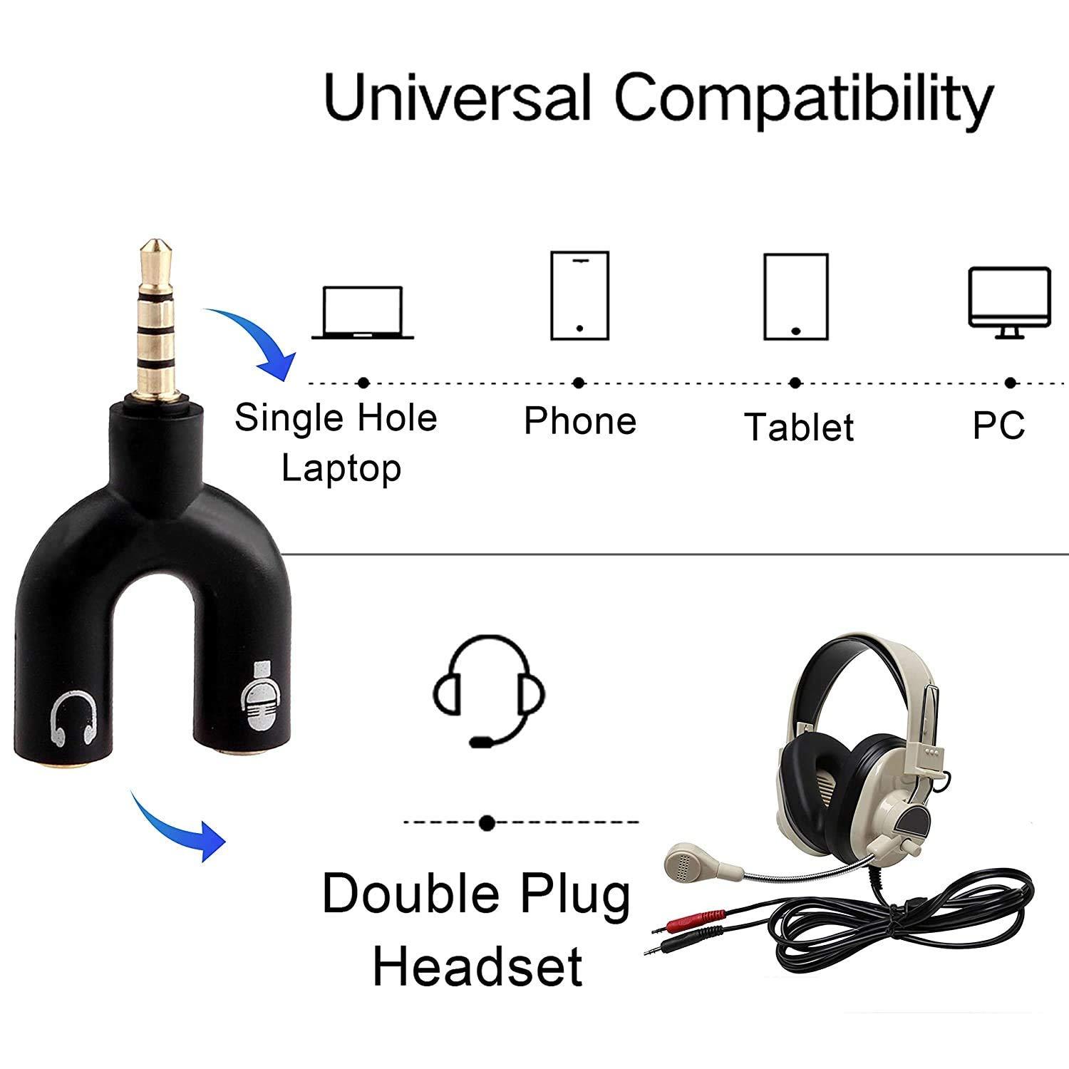 Sterio (Male) To 2 Female Aux (Cable) Convertor Extender Jointer for Amplifiers, Subwoofers, Speaker Cables, AV receivers, CD players (U-Shape) - Image 5