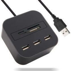 USB 2.0 Hub and All-in-One Card Reader USB 2.0 Hub and All-in-One Card Reader | High-Speed Media Streaming Device | Multi-OS Compatible