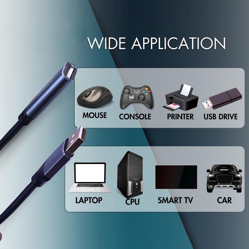 USB 3.0 Extension Cord IC , Male to Female USB Cable High-Speed Data Transfer Compatible with Webcam, Gamepad, Keyboard, Mouse, Hard Drive, Xbox, Laptop/PC/Mac/Printer - Image 4