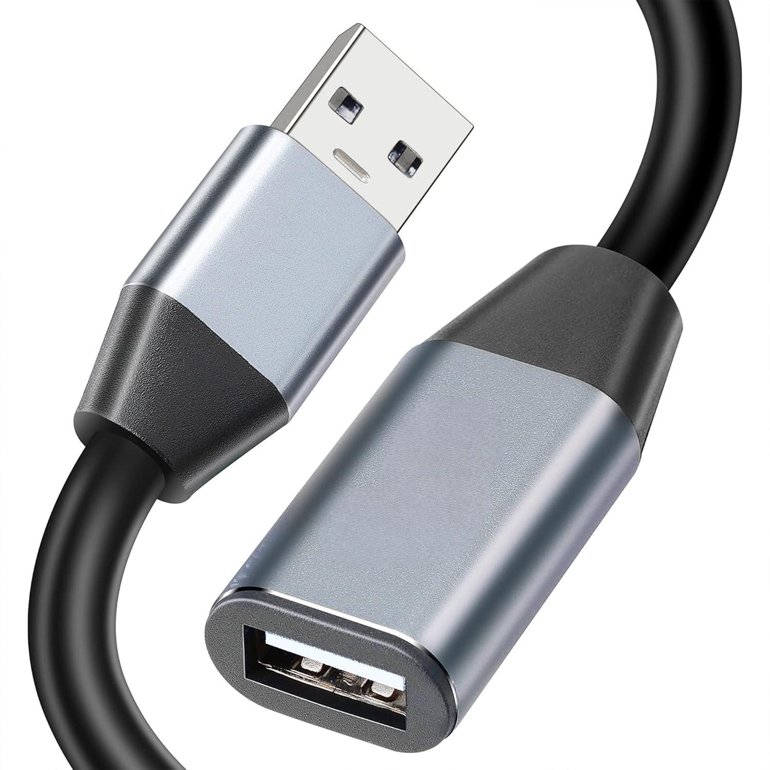 USB 3.0 Extension Cord IC , Male to Female USB Cable High-Speed Data Transfer Compatible with Webcam, Gamepad, Keyboard, Mouse, Hard Drive, Xbox, Laptop/PC/Mac/Printer