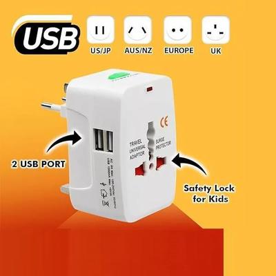 USB Travel Adapter | High Speed Wall Charger Universal Travel adapter International All in One Worldwide Travel Multi Plug Adapter - Image 3