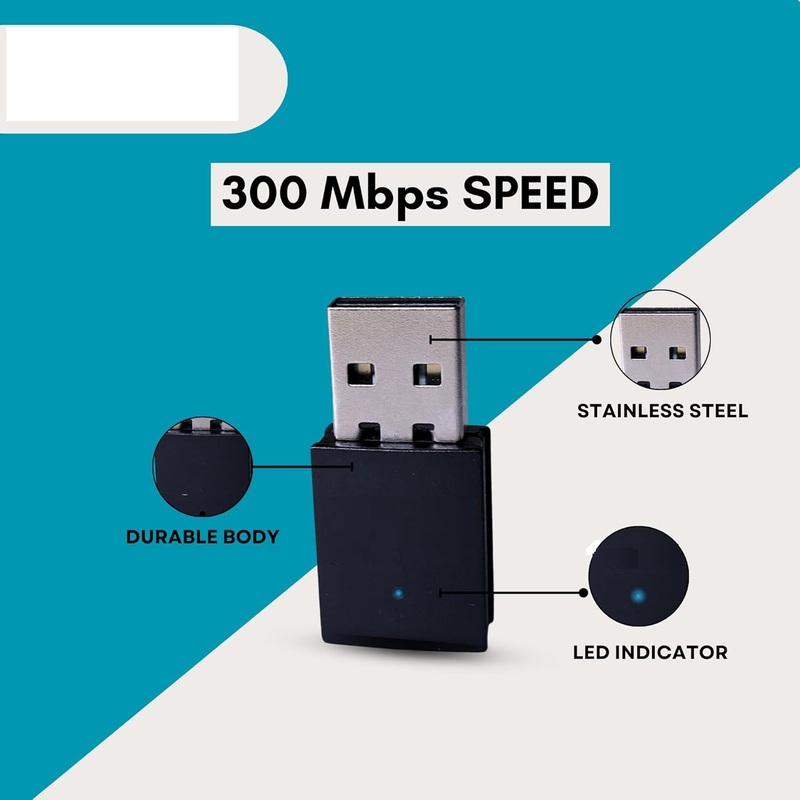 USB WiFi Adapter AC300 with DVR Support, 300Mbps Nano Wireless Dongle for PC and Laptop - Image 5