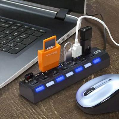 Usb Hub 7 Port with Individual Power Switches and Lights - Image 3