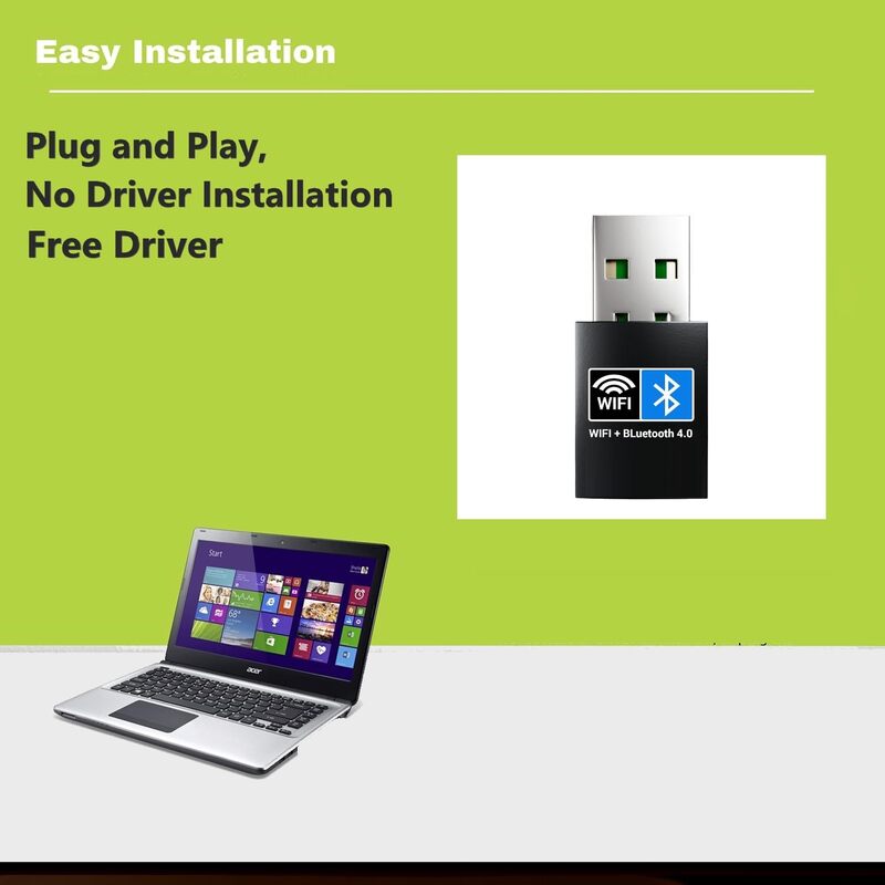 Usb Wifi Dongle 4 AC150 Mbps Adaptor Bluetooth 4.0 Dongle (Wifi+Bluetooth) - Image 5