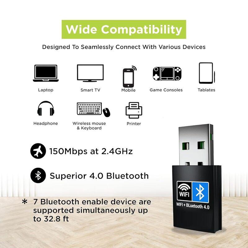 Usb Wifi Dongle 4 AC150 Mbps Adaptor Bluetooth 4.0 Dongle (Wifi+Bluetooth) - Image 6