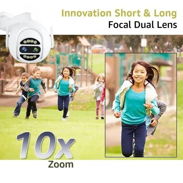 WiFi CCTV Camera | 3MP Outdoor Security Camera with 10X Hybrid Zoom, Full Color Night Vision, Motion Detection, Two-Way Audio, Remote Access via OKAM App - Image 4