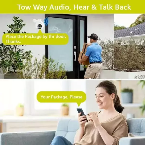 WiFi CCTV Camera | 3MP Outdoor Security Camera with 10X Hybrid Zoom, Full Color Night Vision, Motion Detection, Two-Way Audio, Remote Access via OKAM App - Image 3