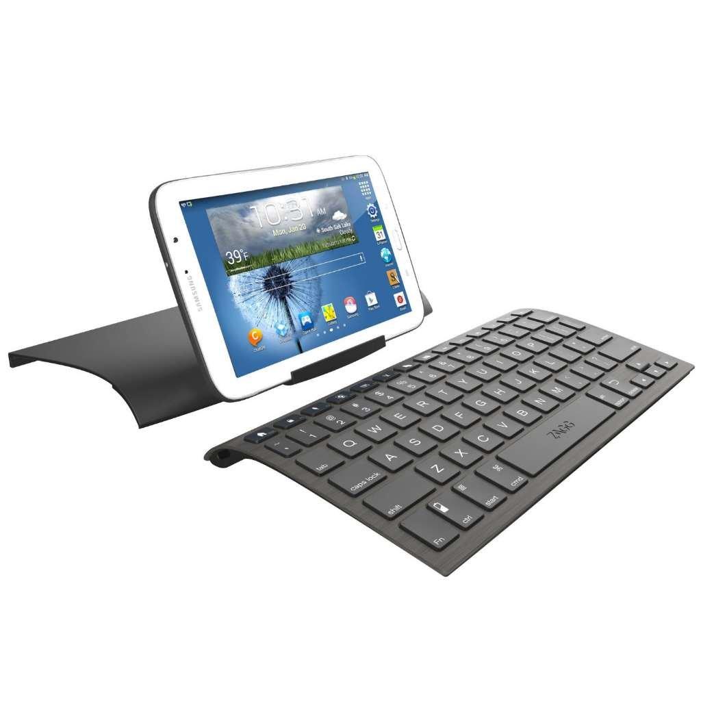ZAGG keys Universal Wireless Bluetooth Keyboard with Stand – Compatible with iOS, Android & Windows Tablets and Smartphones – Ideal for Samsung, Apple, Lenovo, Huawei, OnePlus - Image 2