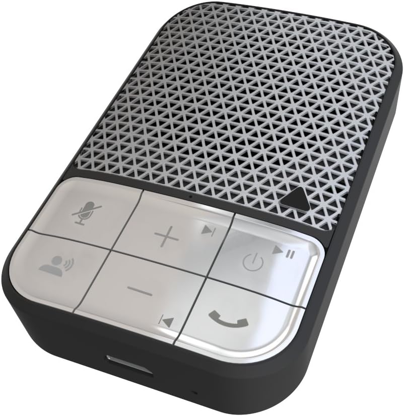 ZAGG Wireless Bluetooth Hands-Free Car Speakerphone with Noise Cancellation, Voice Control & Clip Mount – Portable In-Car Speaker for Calls & Music Playback (Black & Silver) - Image 2