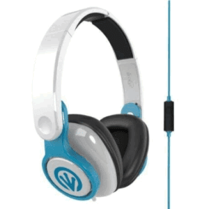 ifrogz In-Tone Wired Headphone with 3.5mm Jack, Over Ear, in-Line Mic , Foldable, 1.2m Cable ,Soft Cushion, 40mm Drivers for PC, Laptop, Smartphone, Tablet (Blue)