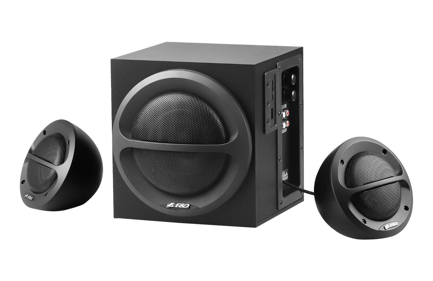 F&D A111U 2.1 Channel Multimedia Speaker System with Subwoofer – USB Powered Portable Speaker for Laptop, Desktop, PC & Mobile (Refurbished)